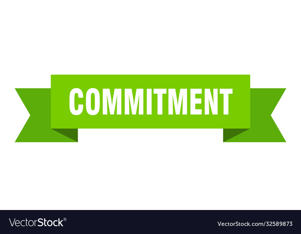 Commitment ribbon paper band banner