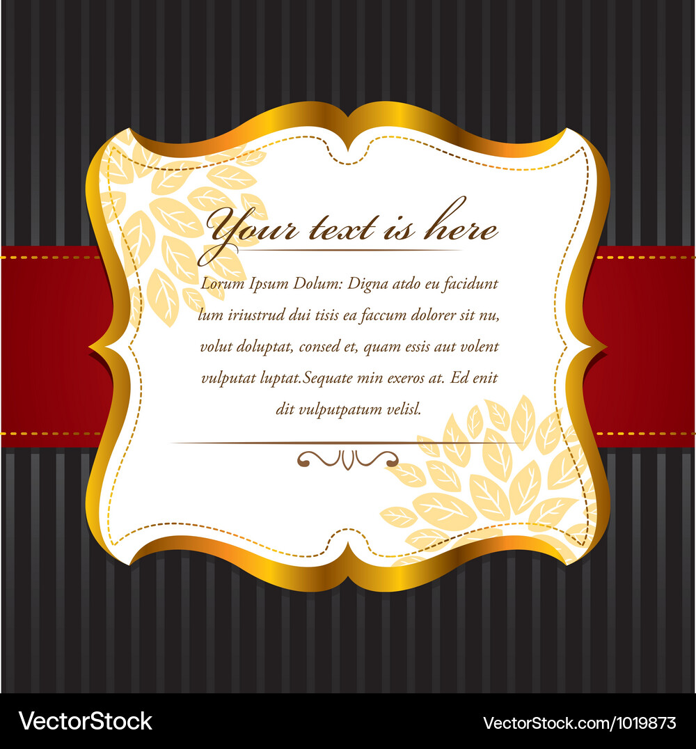 Elegant frame Royalty Free Vector Image - VectorStock