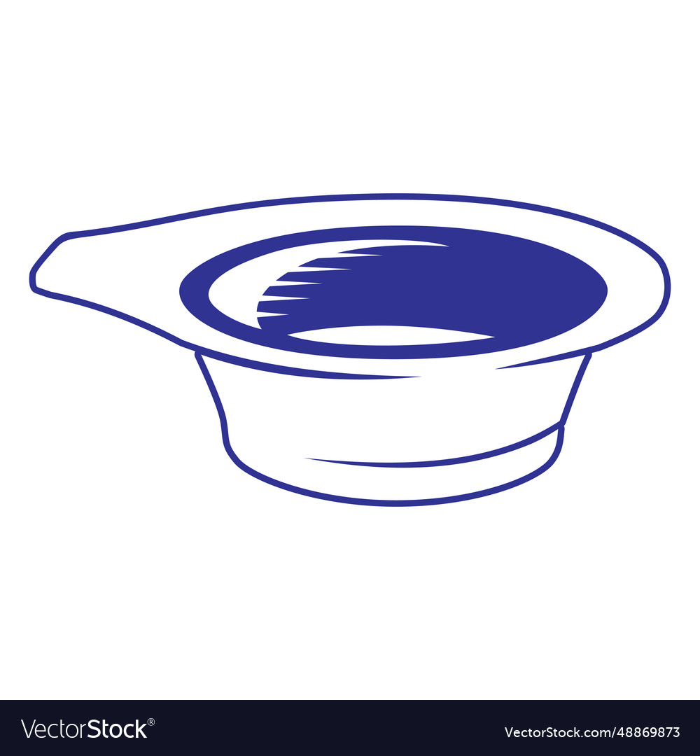 Hair dye bowl filled stroke Royalty Free Vector Image