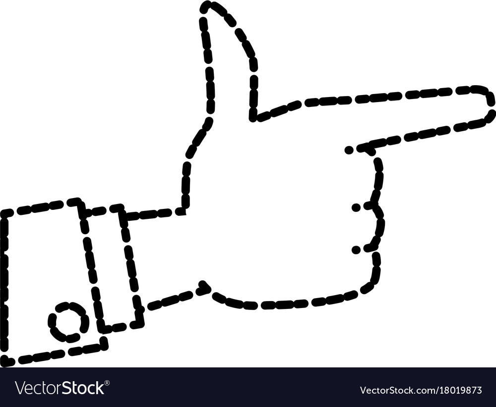 Hand pointing symbol Royalty Free Vector Image