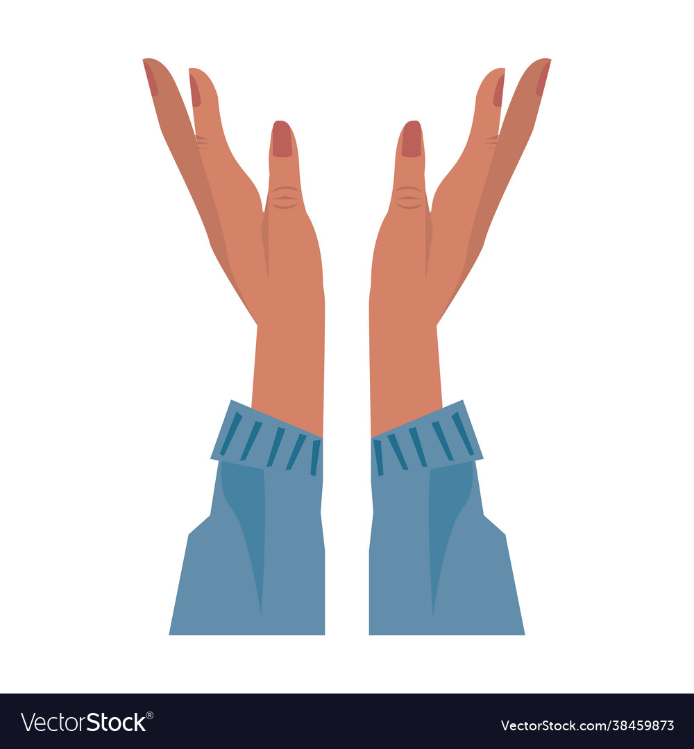 Hands human praying Royalty Free Vector Image - VectorStock