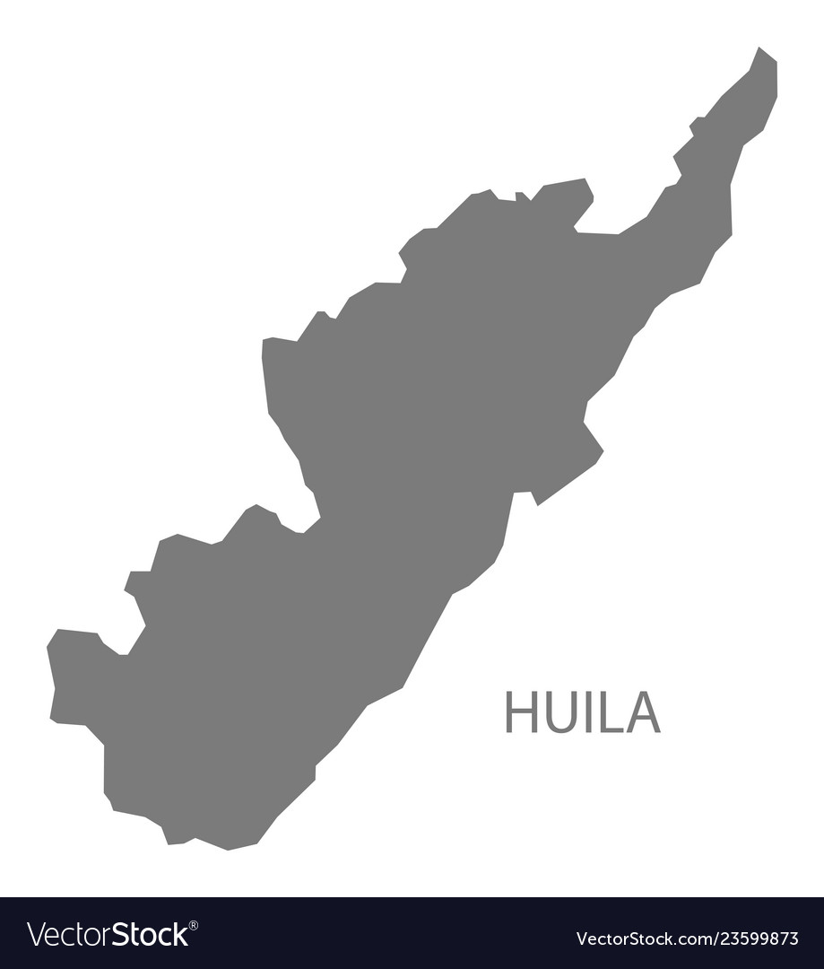 Huila colombia map in grey vector image Huila colombia map in grey