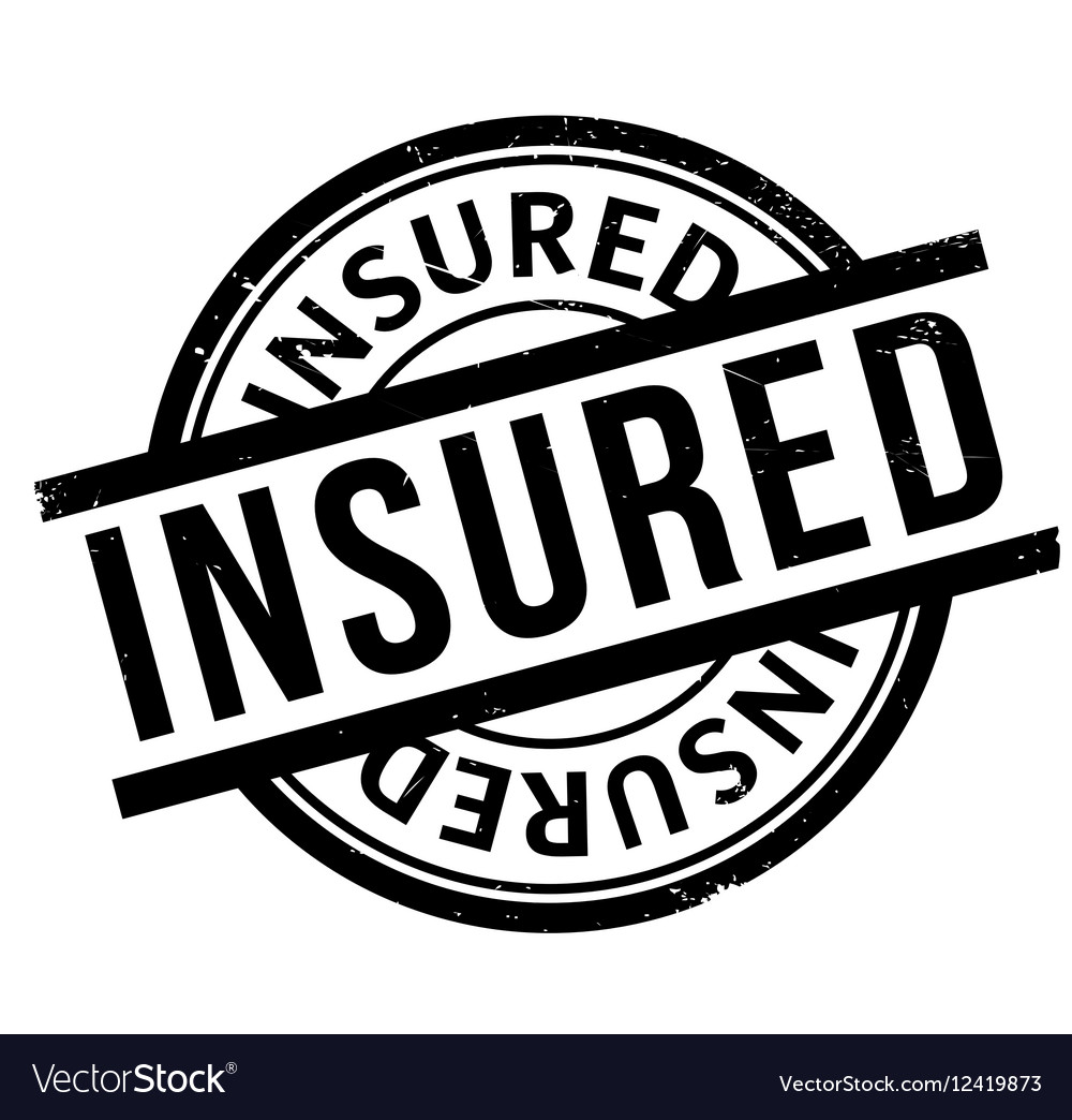 Insured rubber stamp Royalty Free Vector Image