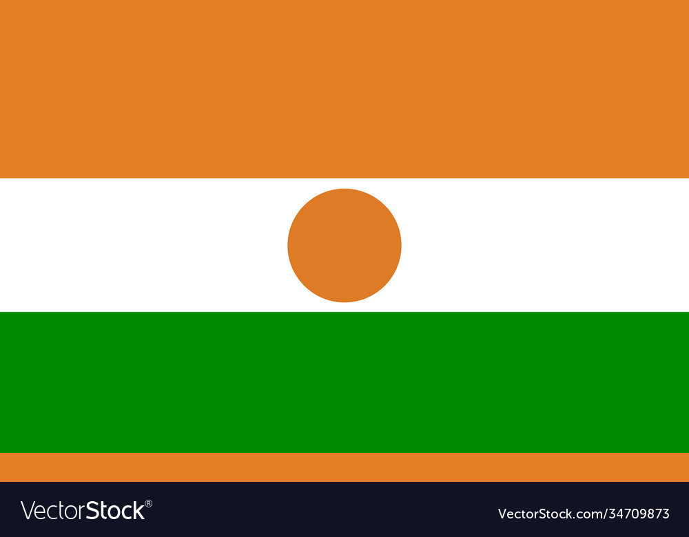 Niger national flag in exact proportions
