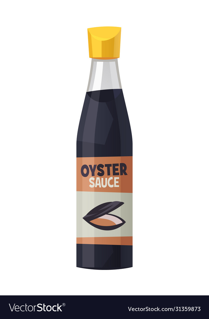 Oyster sauce bottle isolated on white background Vector Image