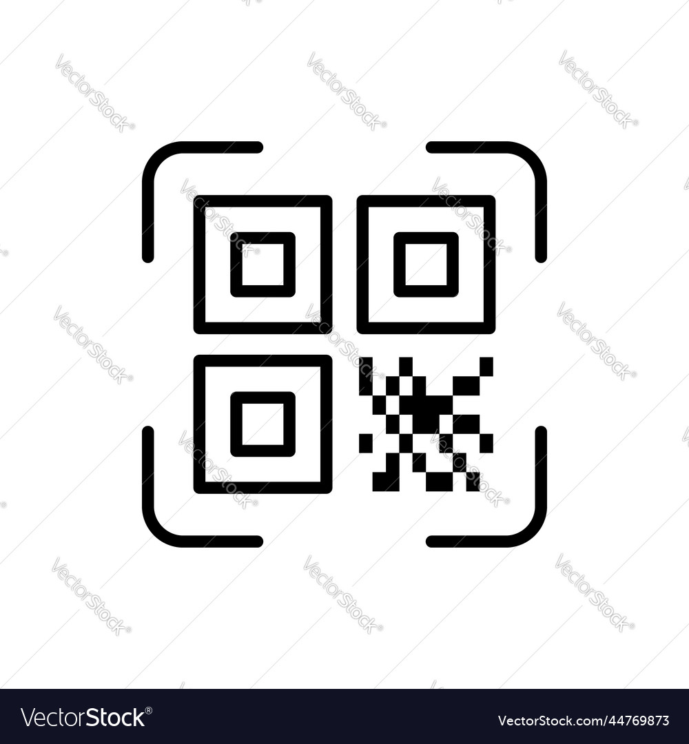 Qr-Code-Scannerzeile-Symbol scannen qrcode linear vector image Qr-Code-Scannerzeile-Symbol scannen qrcode linear