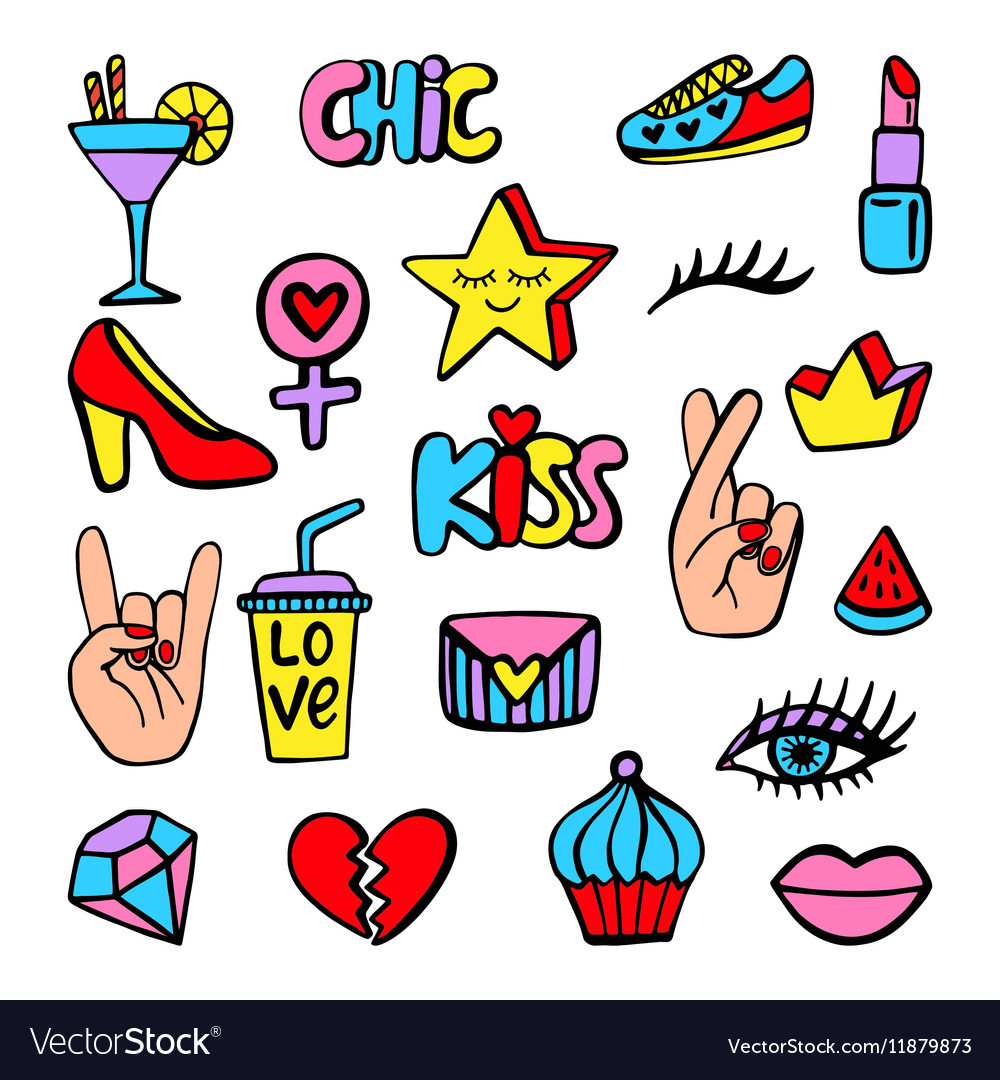 Retro Pop Patch Set