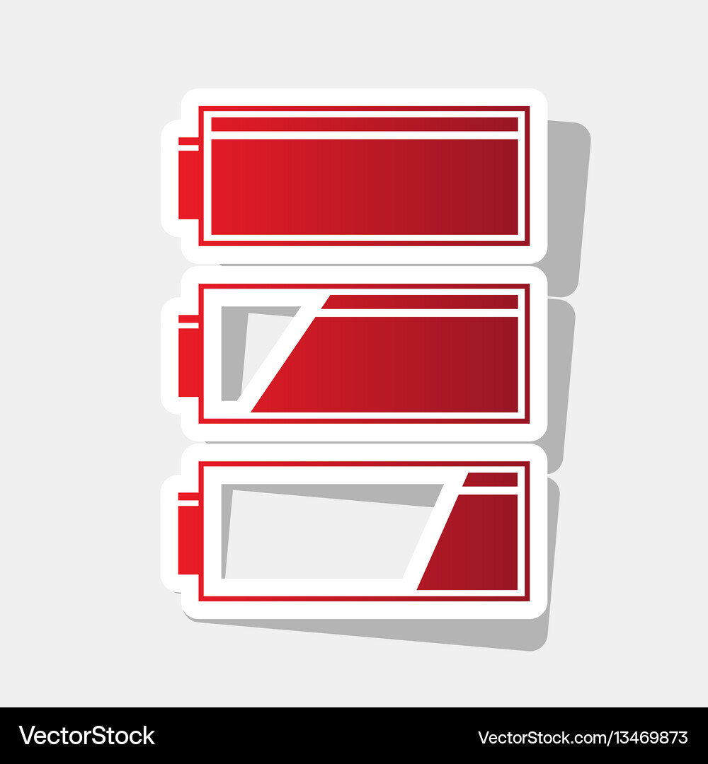 Set of battery charge level indicators Royalty Free Vector