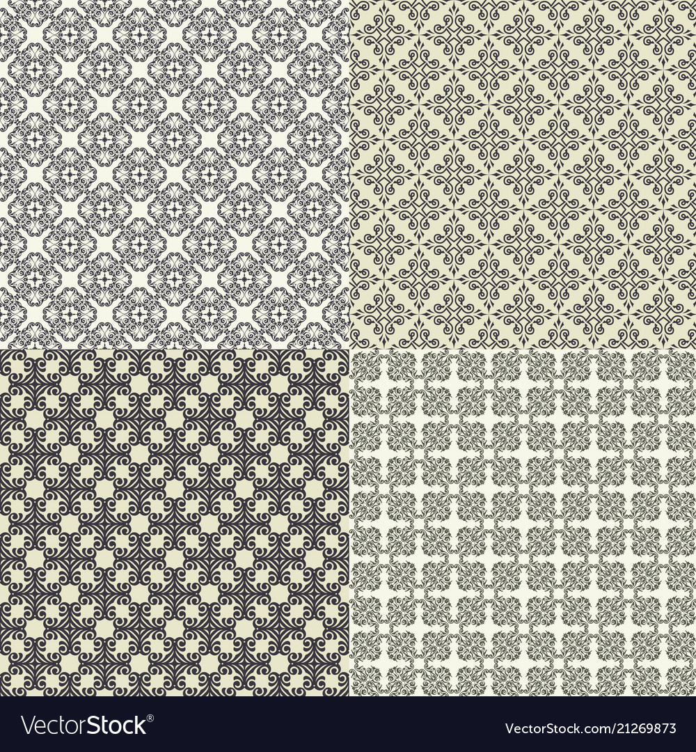 Set of seamless pattern Vector Image Set of seamless pattern