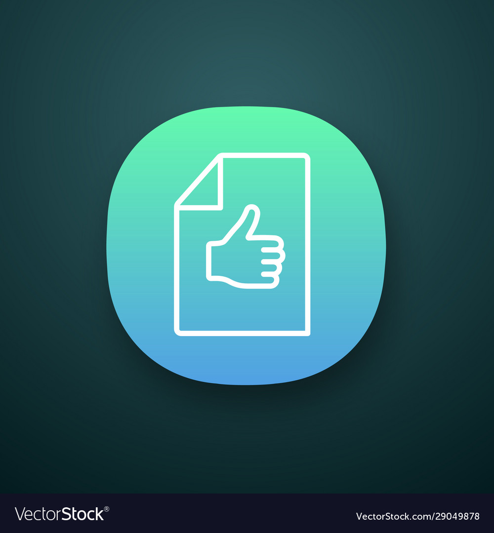 Approval document app icon Royalty Free Vector Image