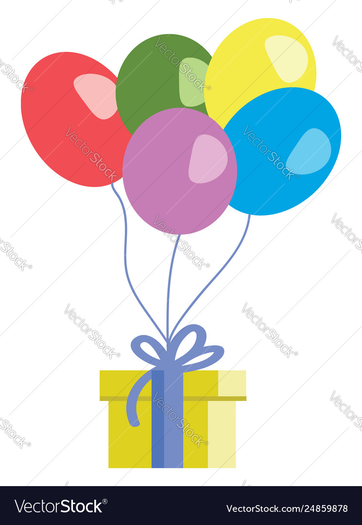 Beautiful birthday party decoration with balloons Vector Image