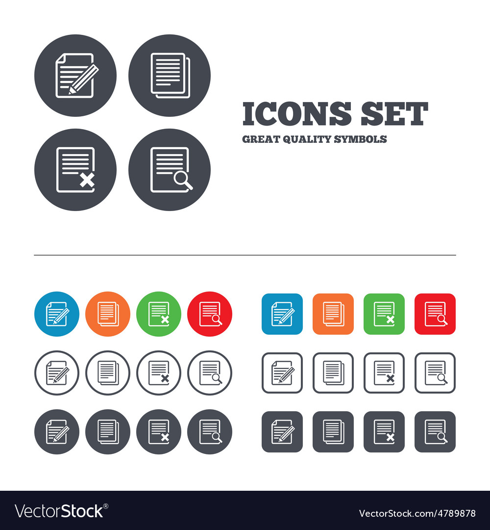 Datei bearbeiten und suchen Icons