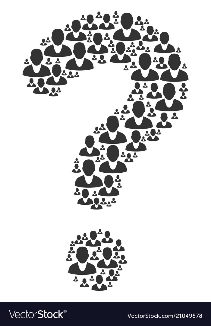 Query composition of client icons vector image Query composition of client icons