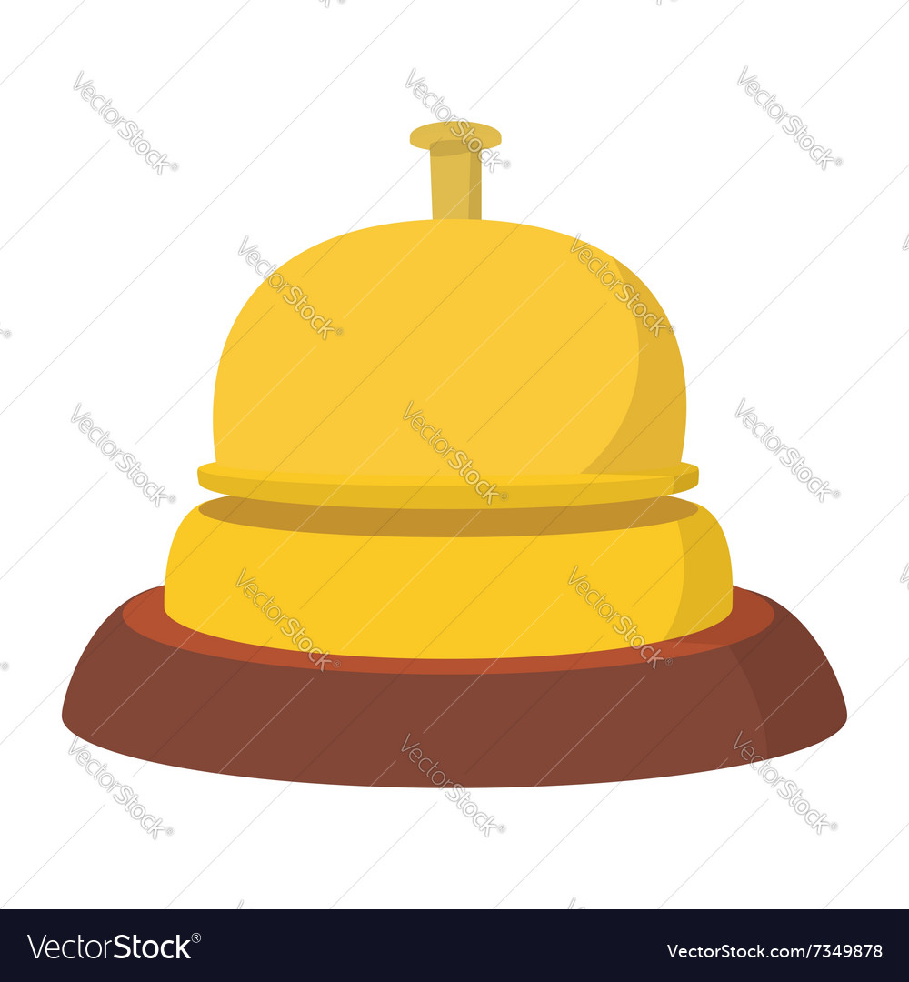 Reception bell cartoon icon Royalty Free Vector Image