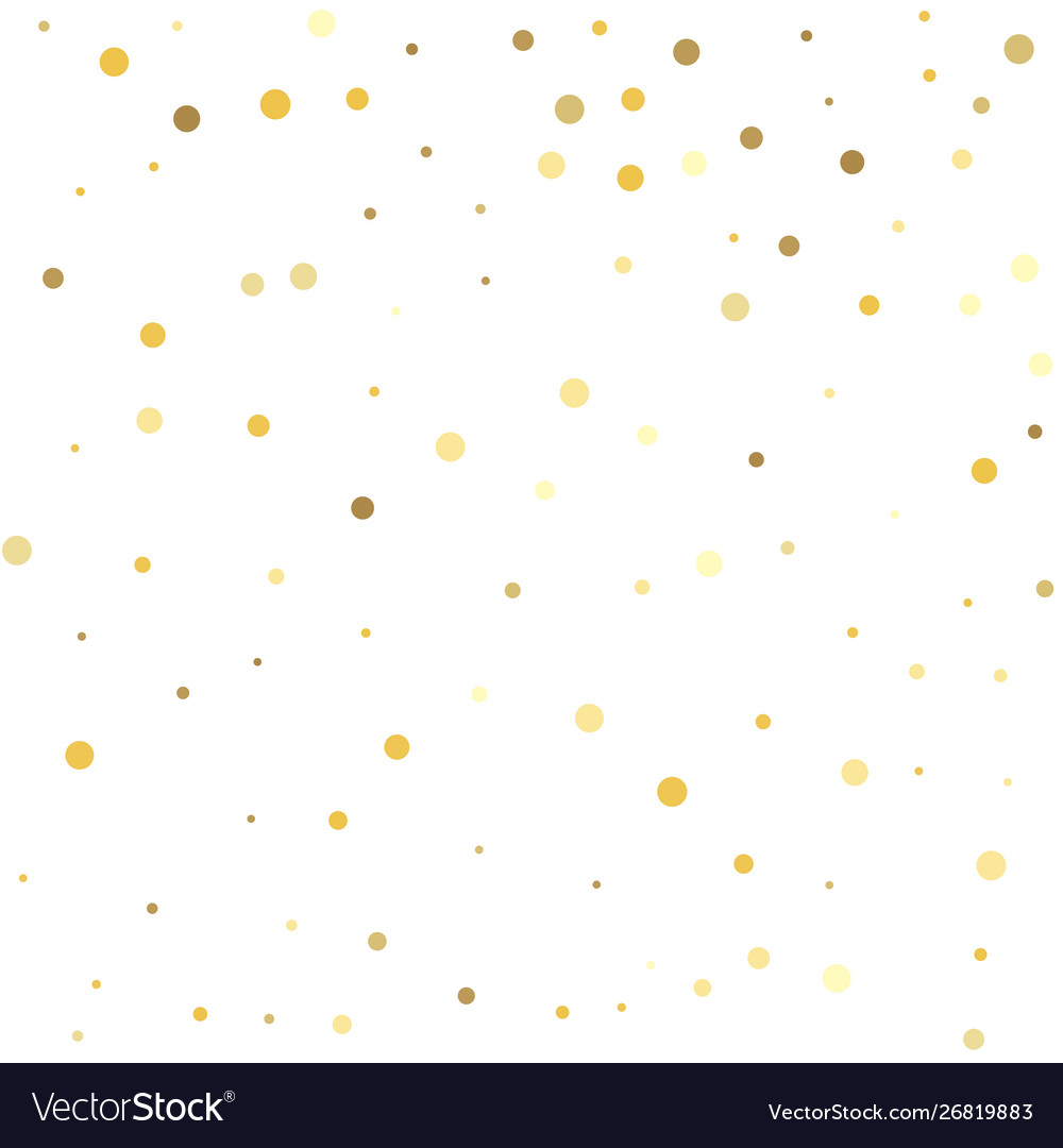Abstract pattern random falling gold dots vector image Abstract pattern random falling gold dots