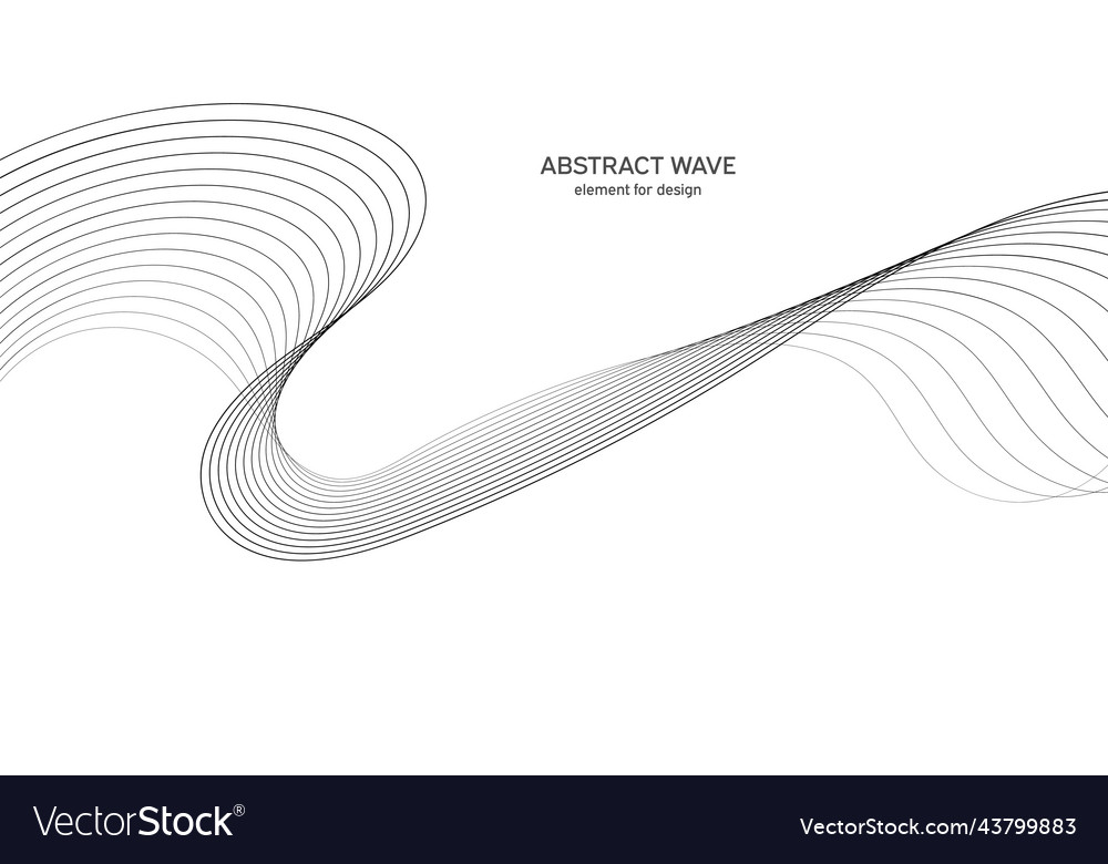 Abstract wave element for design digital