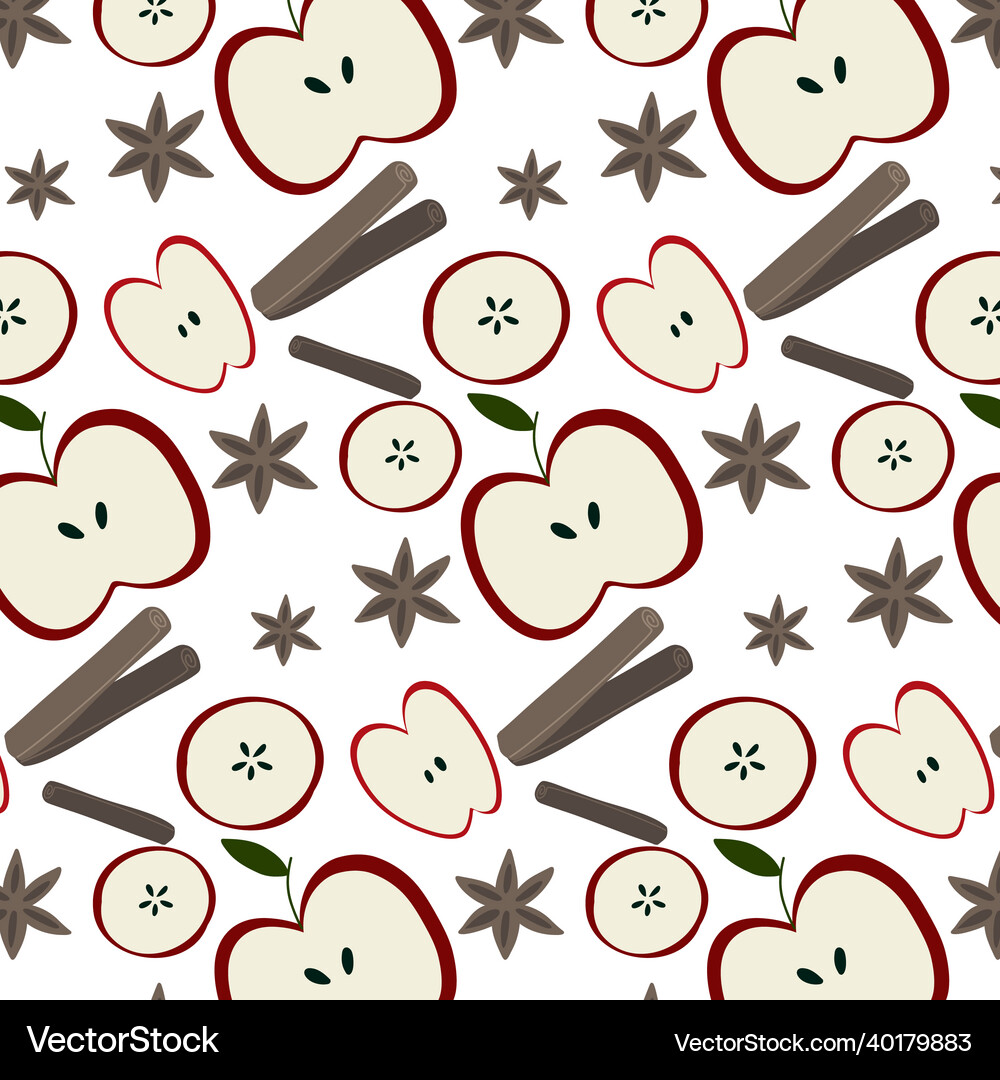 Christmas seamless pattern flat hand style Vector Image