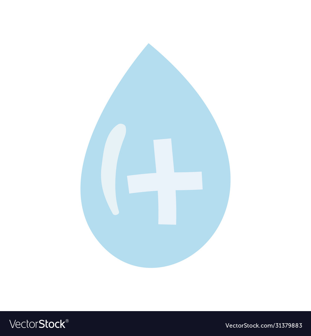 Cross inside drop flat style icon design