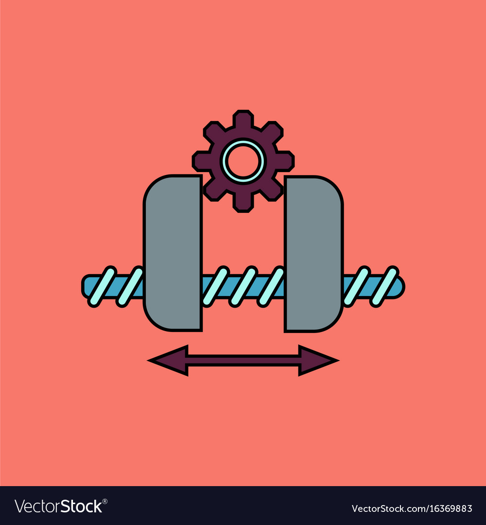 Flat Icon Design Collection Gears And Wheels Vector Image