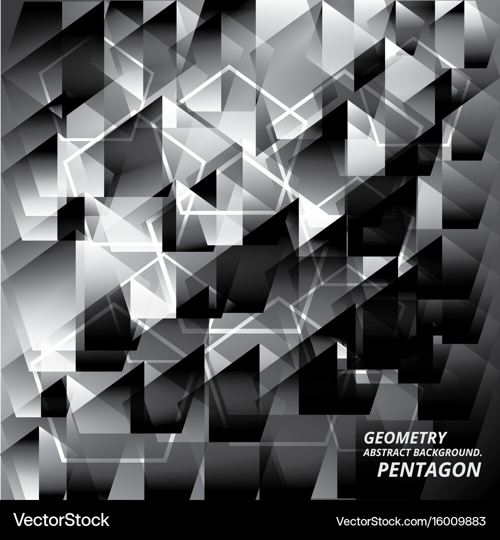 Geometry abstract background pattern pentagon Vector Image