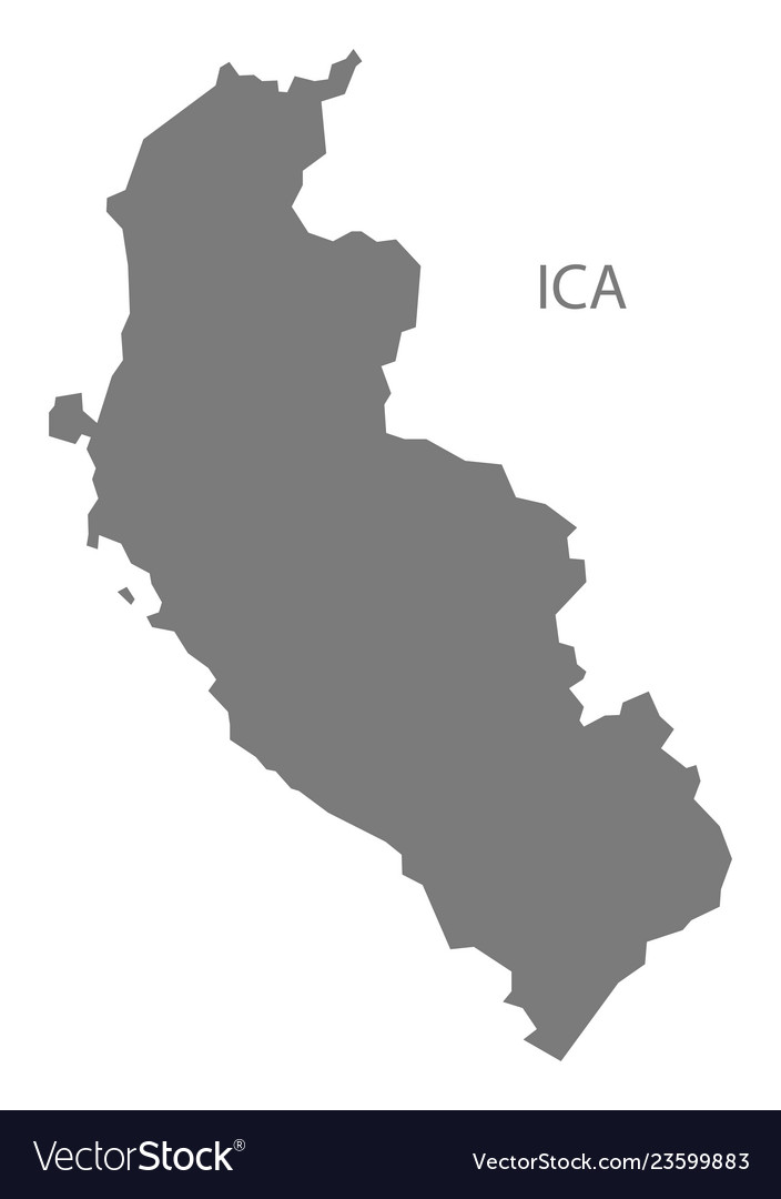 Ica peru map grey Royalty Free Vector Image - VectorStock