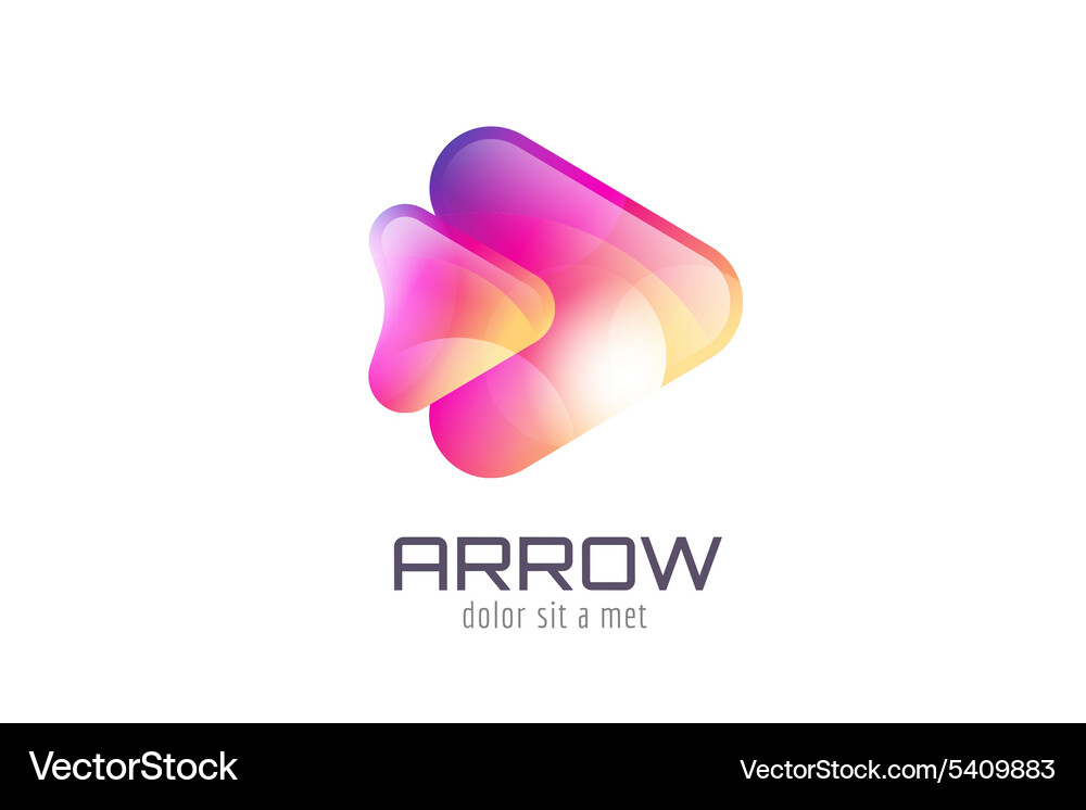 Logo template abstract arrow shape Royalty Free Vector Image