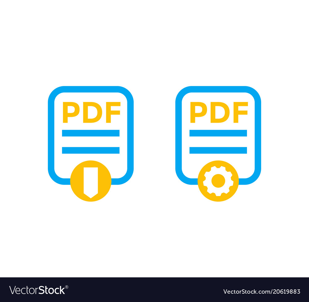 Pdf file icons isolated on white