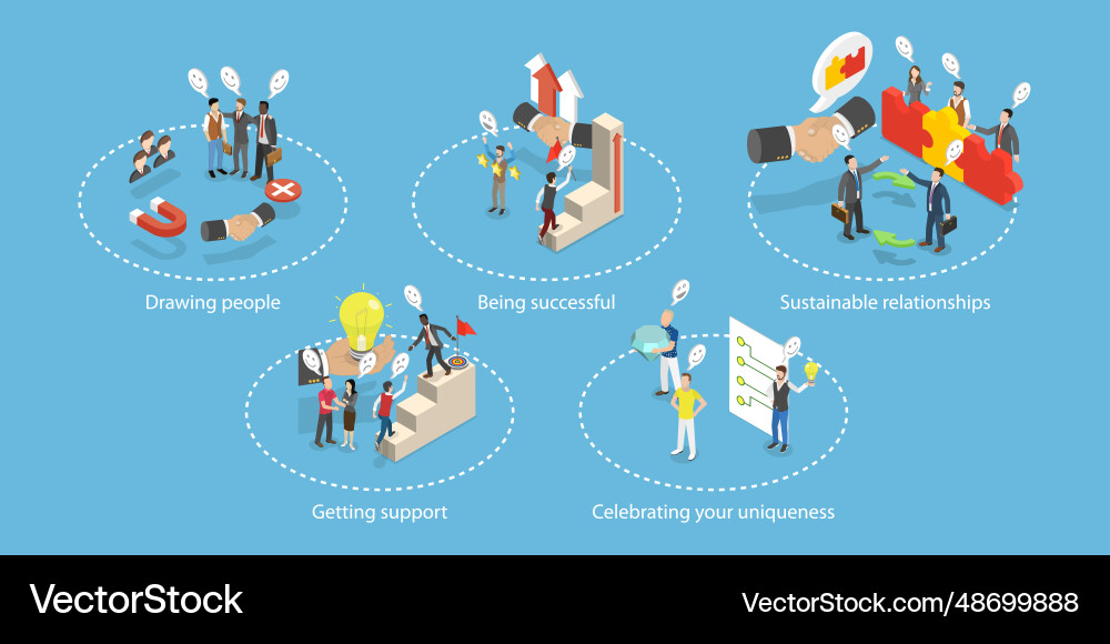 3d isometric flat conceptual Royalty Free Vector Image