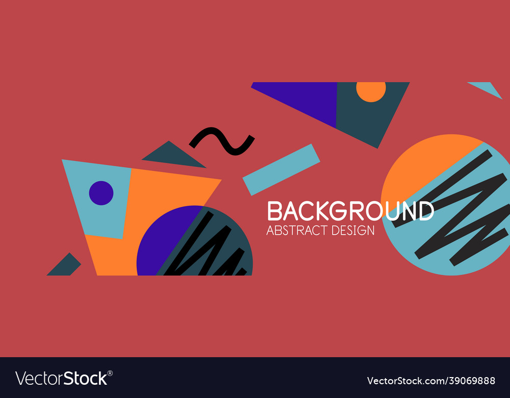 Abstract background with blocks lines geometric Vector Image Abstract background with blocks lines geometric