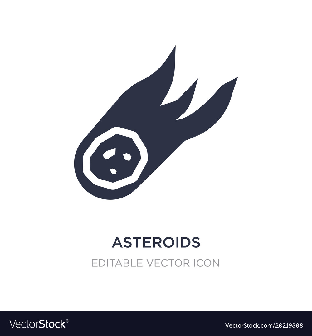 Asteroids icon on white background simple element Vector Image Asteroids icon on white background simple element