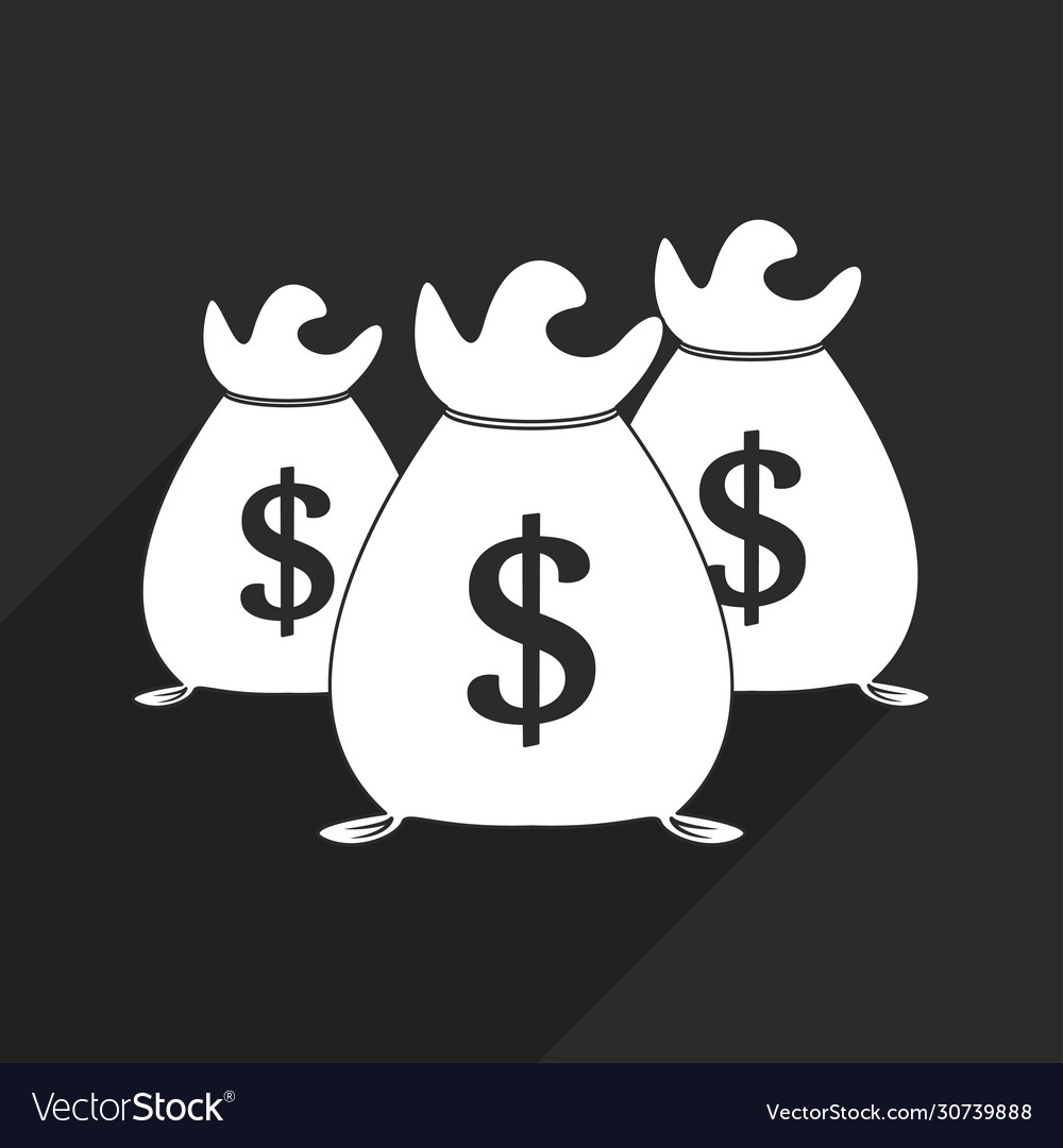 Bags with money icon design