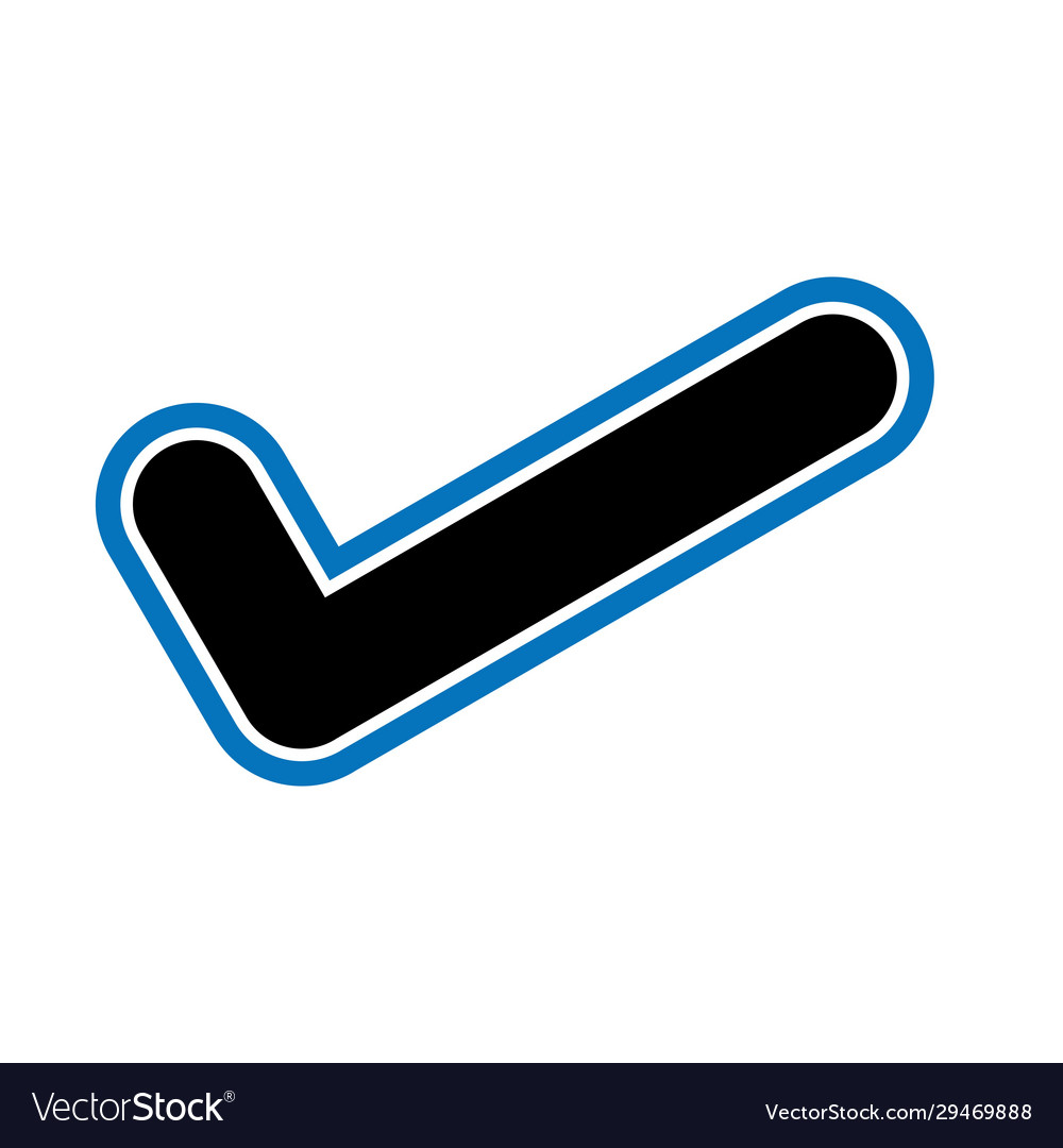 Check mark icon isolated on background