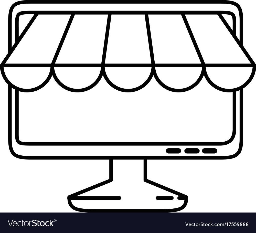 Computer display with parasol