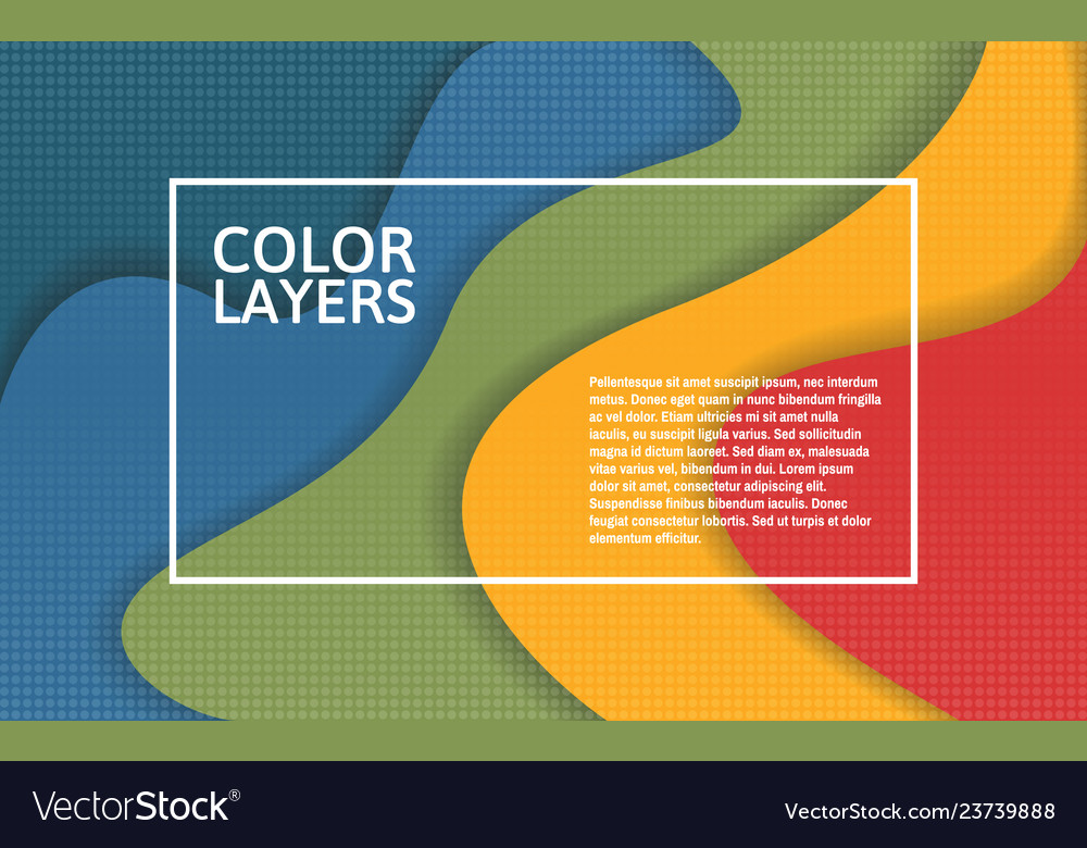Papercut color layers colorful multi layer vector image Papercut color layers colorful multi layer