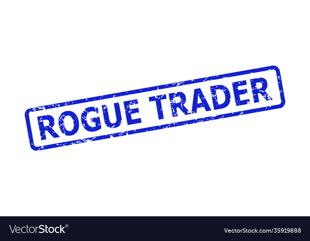 Rogue trader seal with rubber style and rounded vector image Rogue trader seal with rubber style and rounded