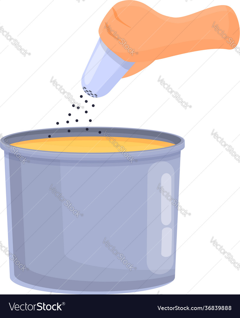 Salting food icon cartoon style Royalty Free Vector Image Salting food icon cartoon style Royalty Free Vector Image