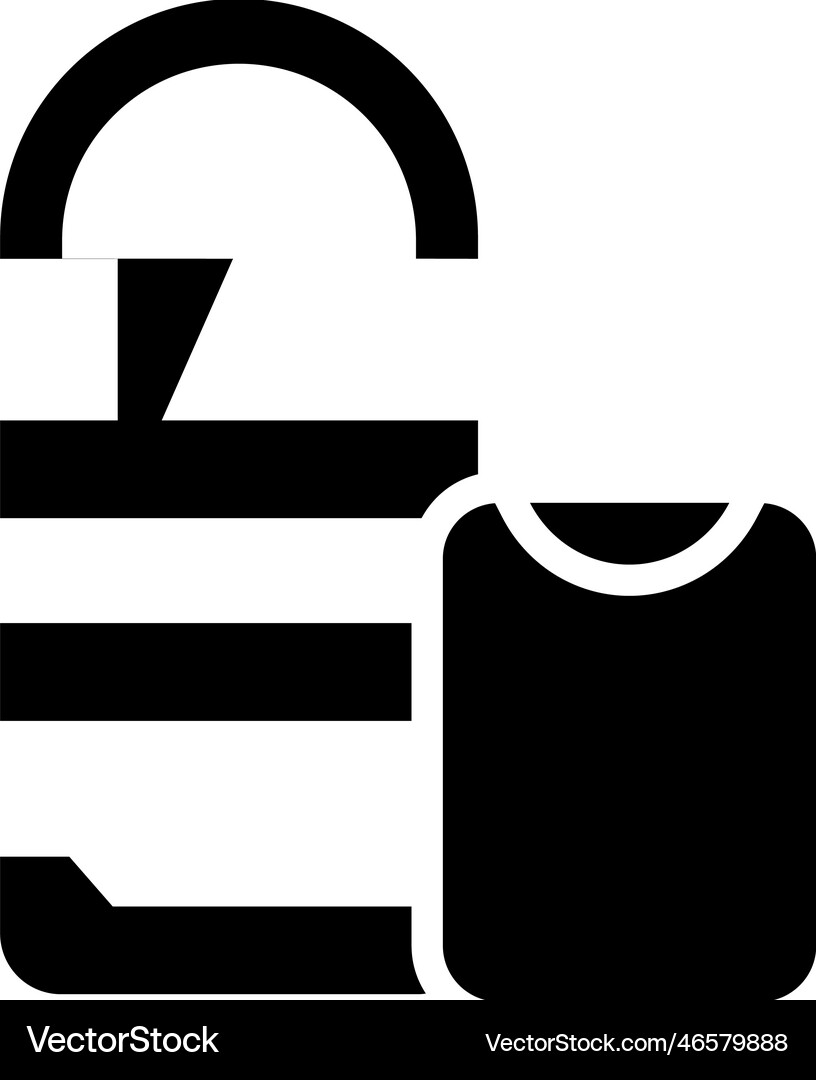 Sleeping bag solid icon style Royalty Free Vector Image