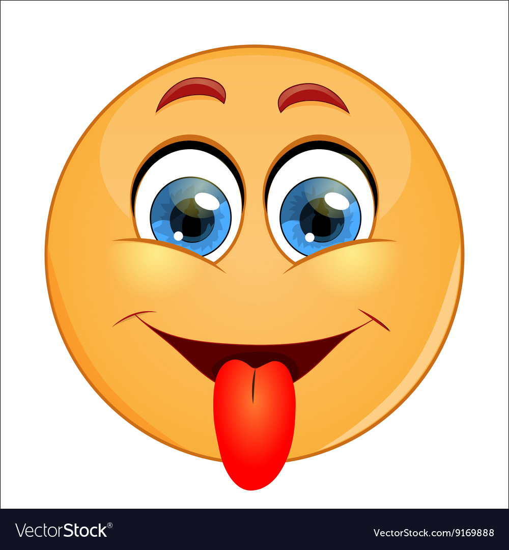 Smiley showing tongue Royalty Free Vector Image