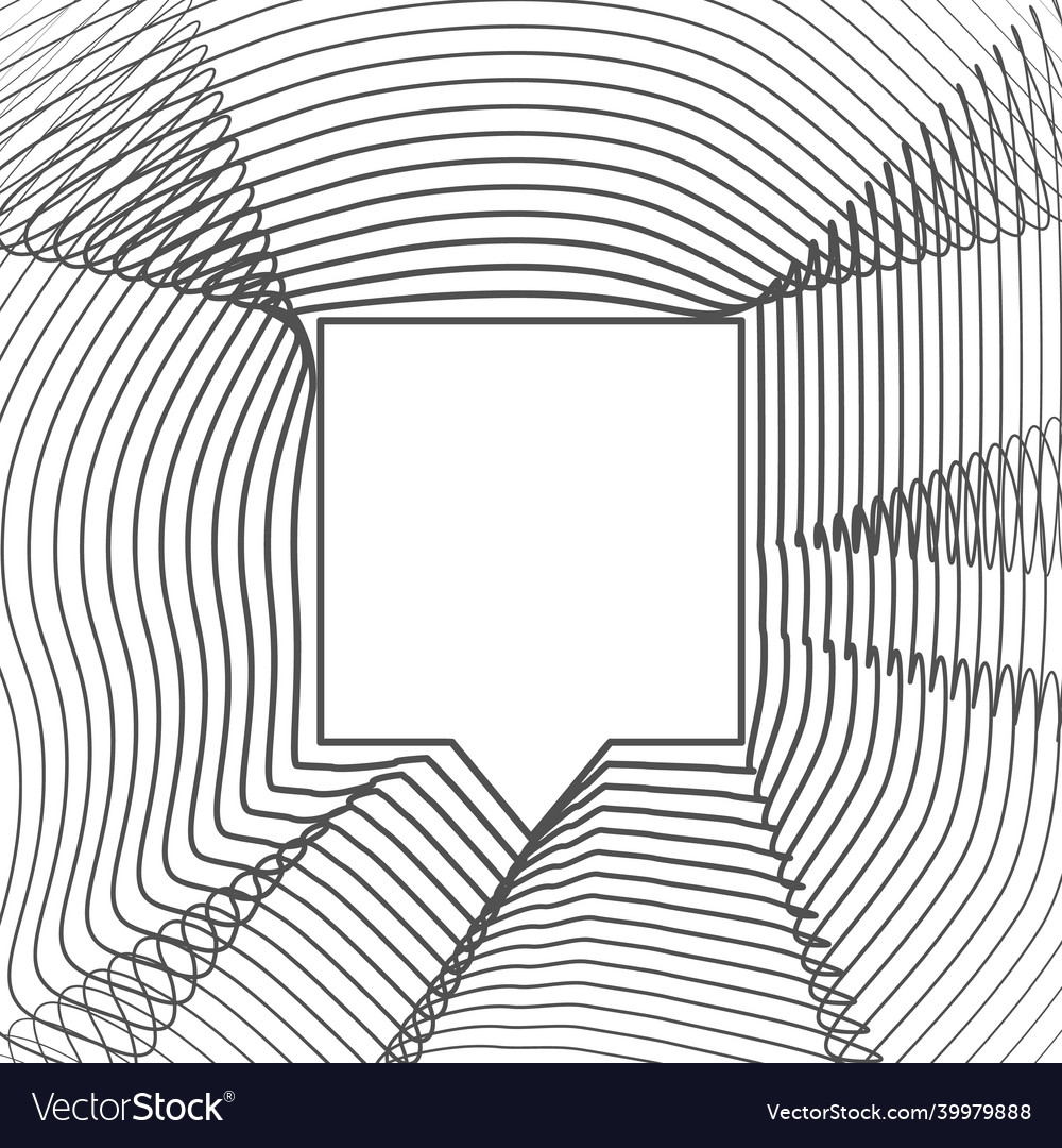 Speech bubble dynamic folded line geometric frame vector image Speech bubble dynamic folded line geometric frame