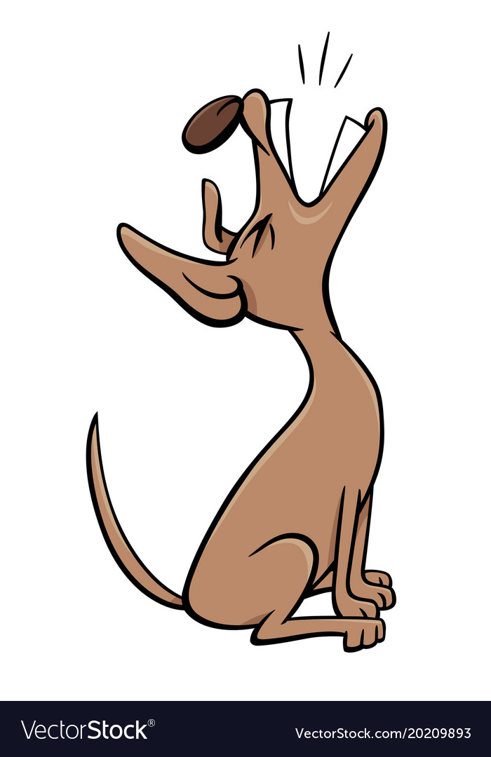 barfing dog clipart