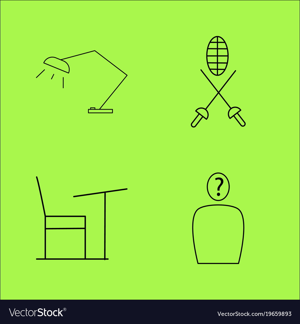 Basic content simple linear outline icon set