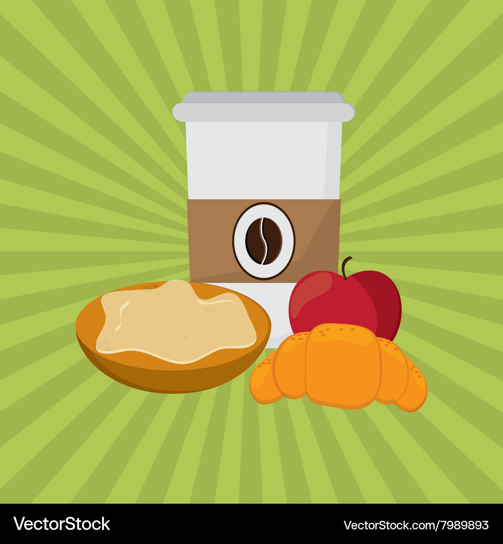Breakfast design Royalty Free Vector Image - VectorStock