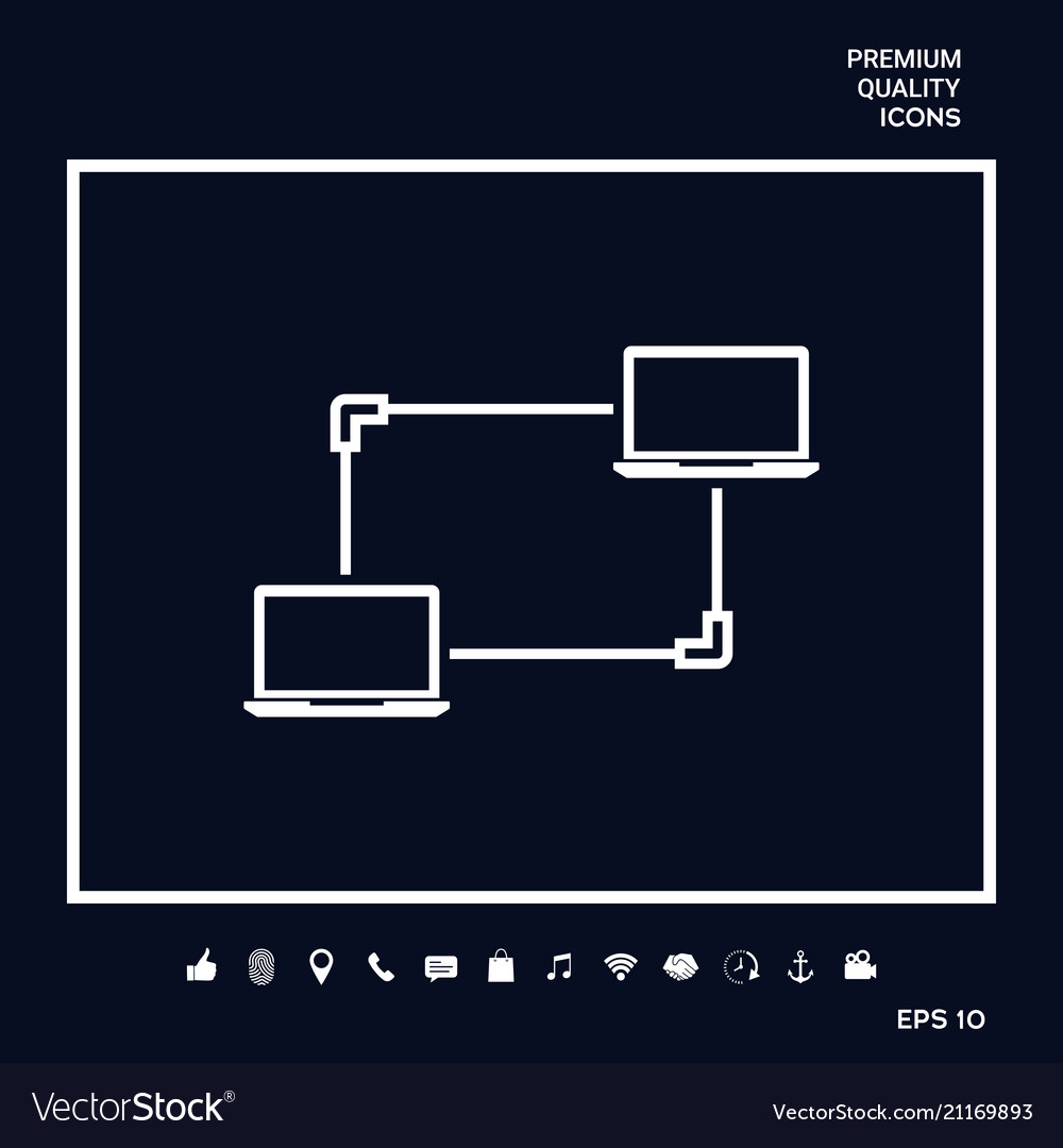 Computer network data exchange transfer concept vector image Computer network data exchange transfer concept