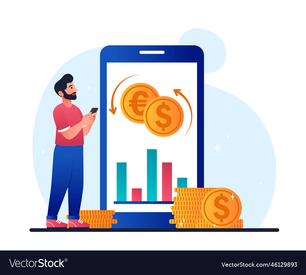 Currency trading concept Royalty Free Vector Image