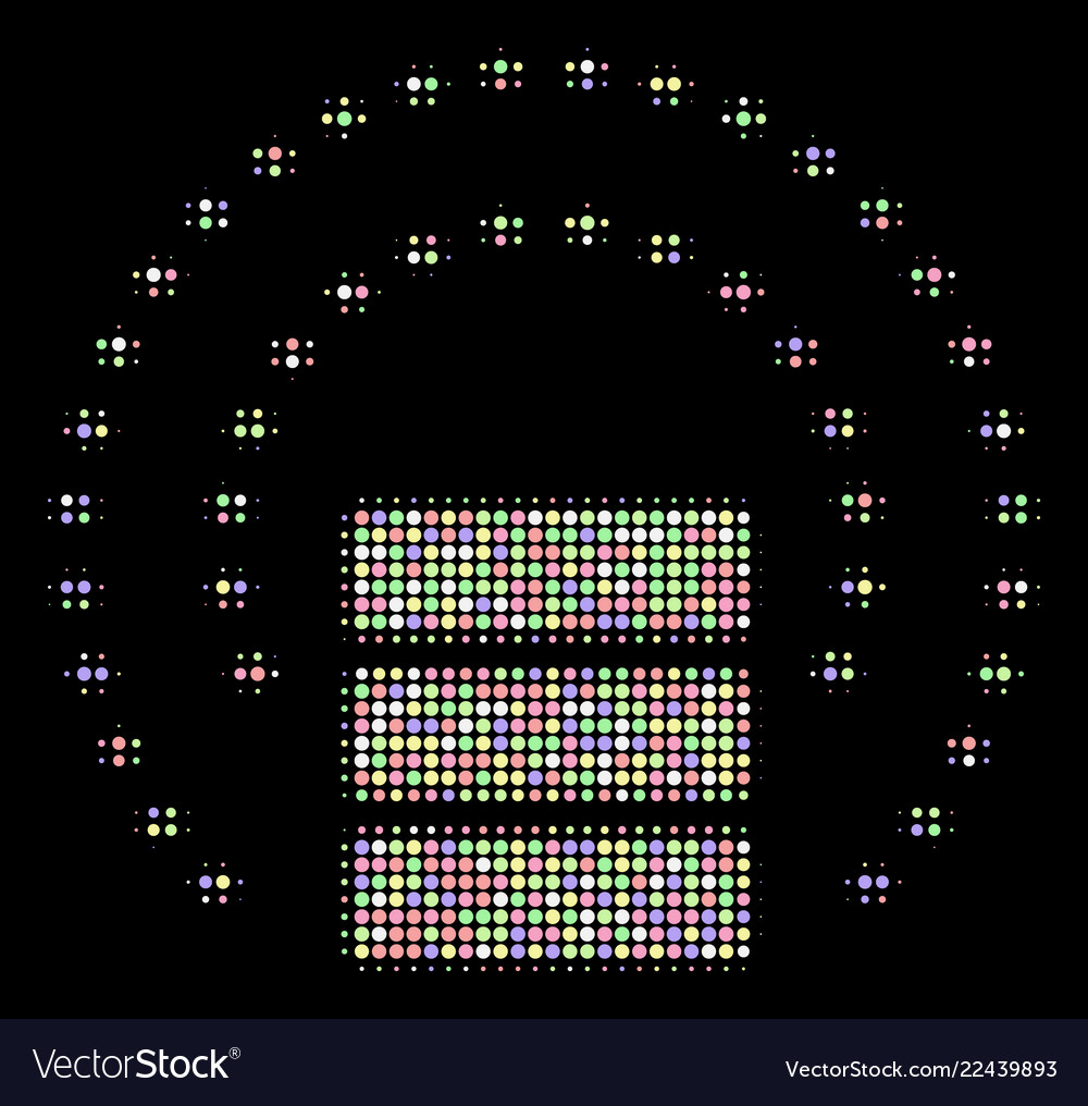 Database sphere shield halftone composition