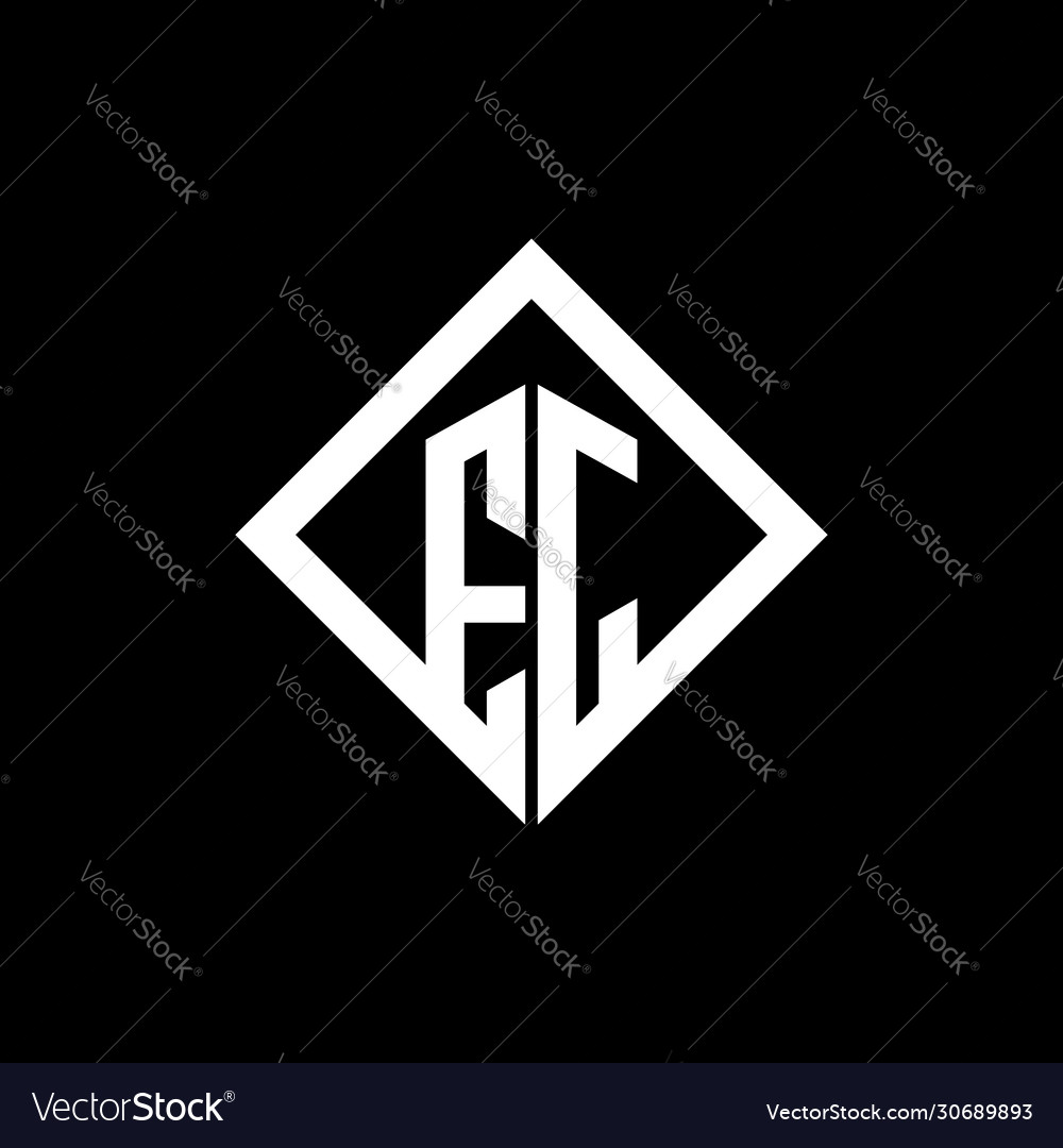 Ej logo monogram with square rotate style design Vector Image Ej logo monogram with square rotate style design