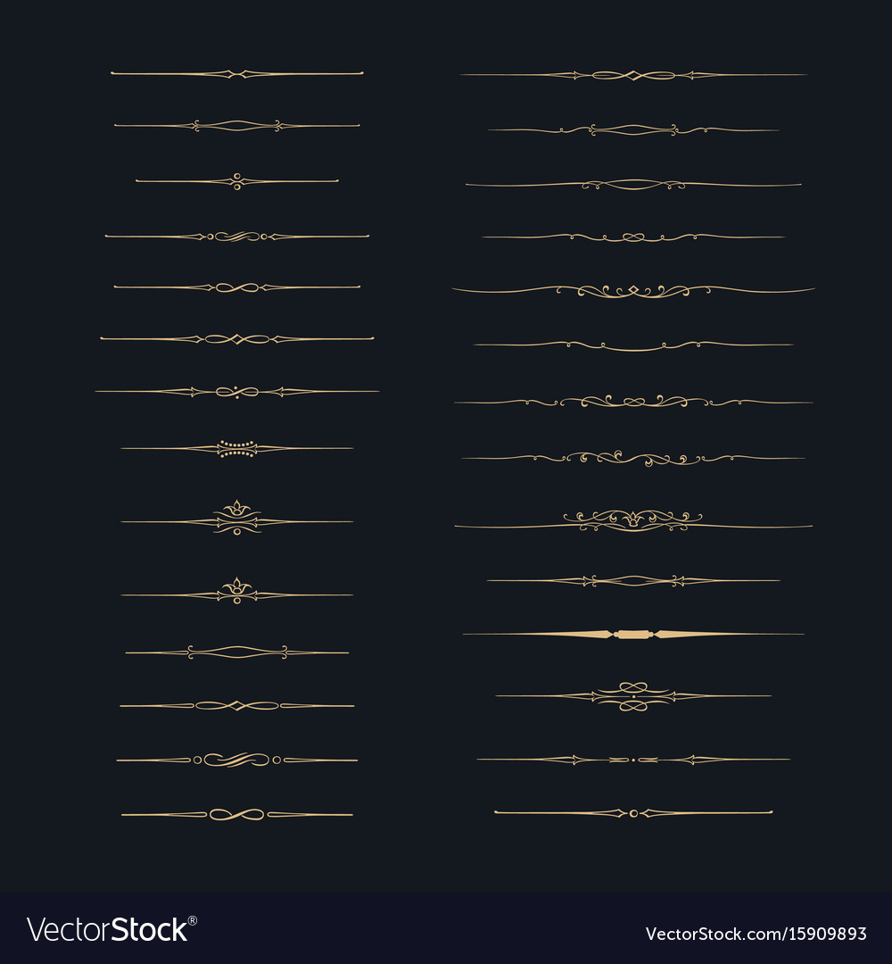 Elegant Calligraphic Divider Set
