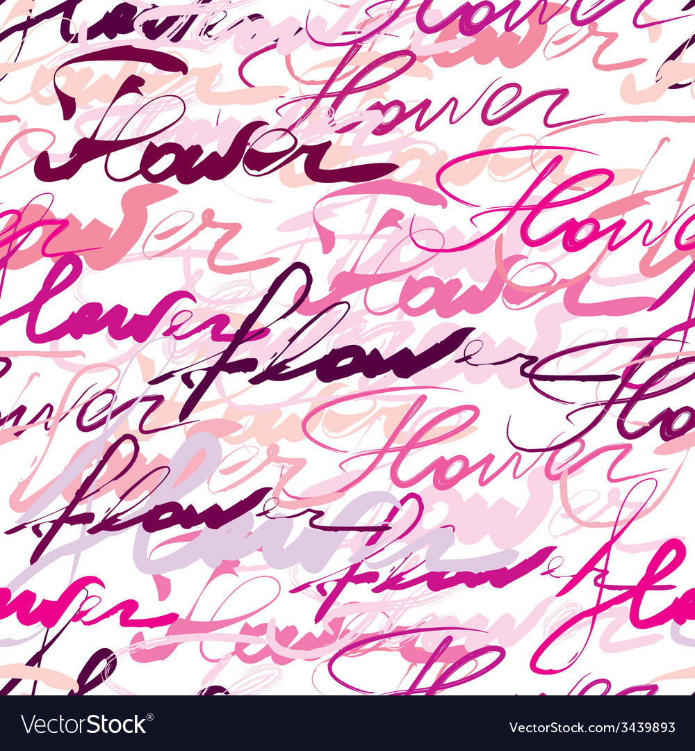 Floral Script Pattern