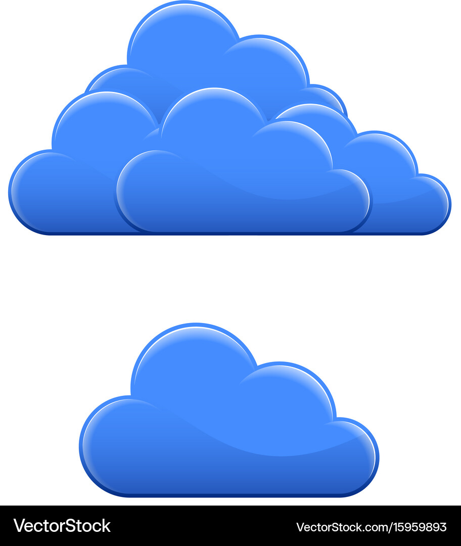 Glossy Cloud Icon Royalty Free Vector Image - VectorStock