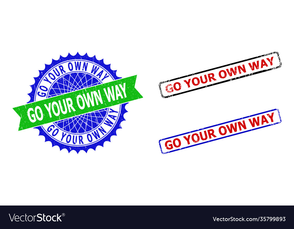 Go your own way rosette and rectangle bicolor